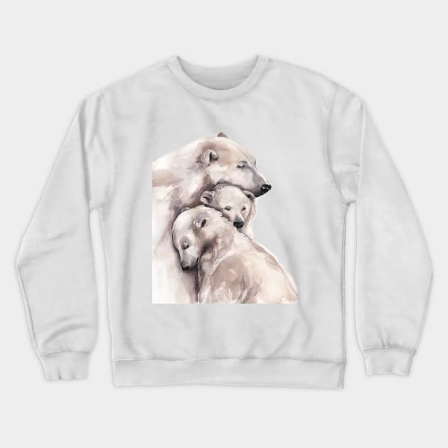 Polar Bears Crewneck Sweatshirt by Kira Balan